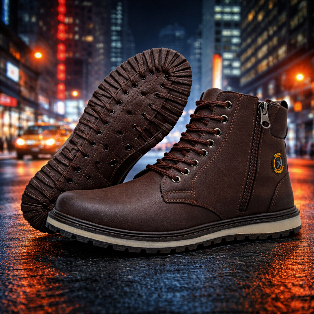 Bota Masculino Basica Confortavel Coturno Macio Casual