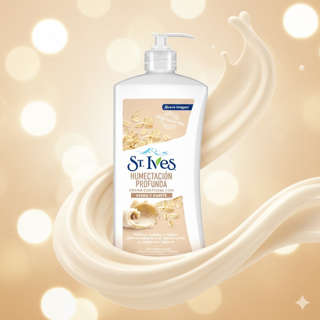 Creme Hidratante St Ives Original Aveia e Karité 532ml – Hidratação Corporal Profunda Pele Seca.