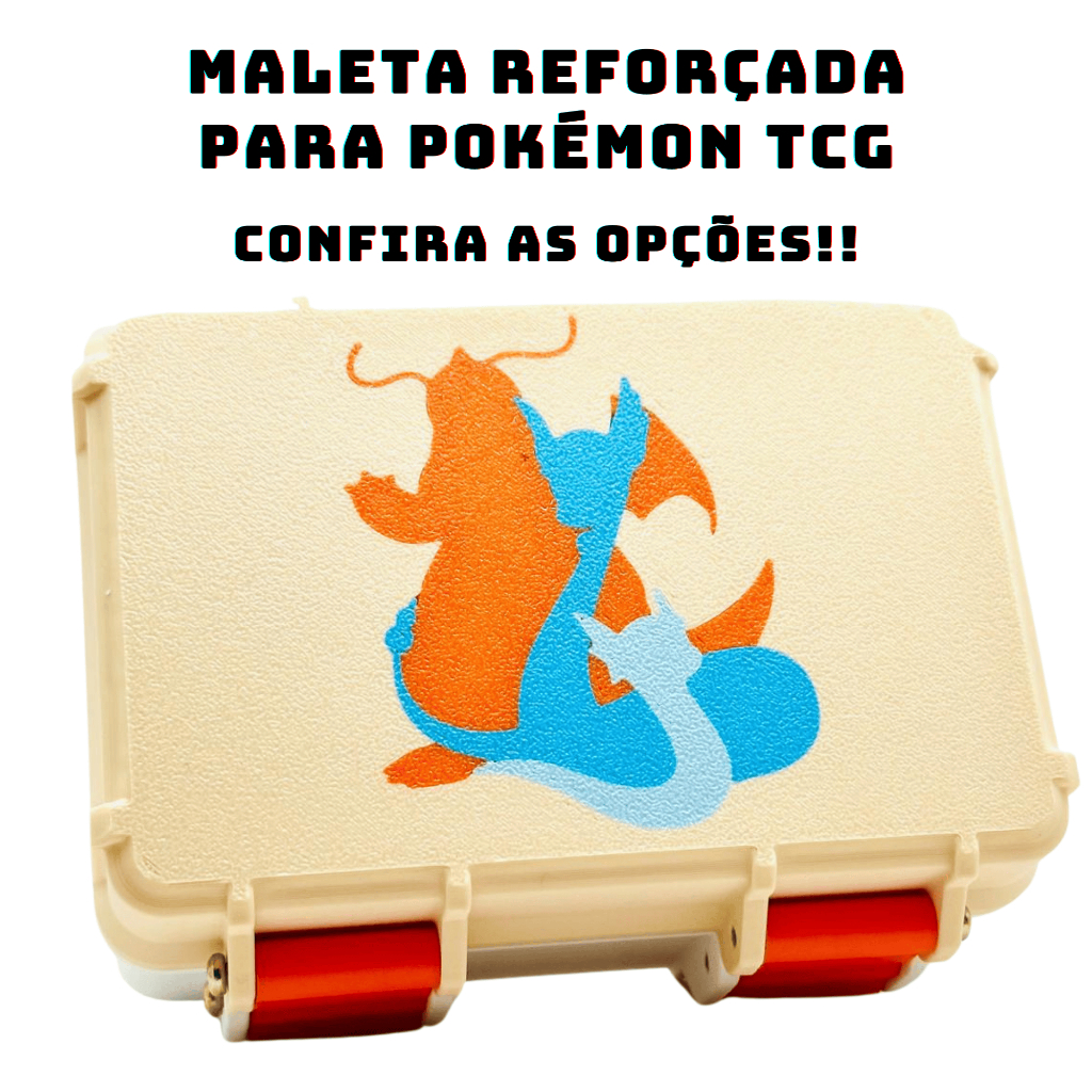 Maleta Porta Cartas Pokémon TCG 3D + Insert Organizador Deck Box Pokemon TCG Equilíbrio Perfeito