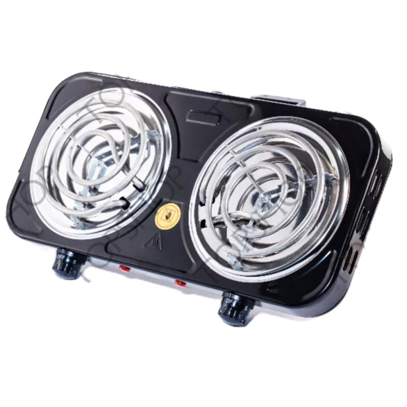 Fogareiro Elétrico Espiral 2 Bocas Portátil Camping Cooktop Cozinha 110v 220v