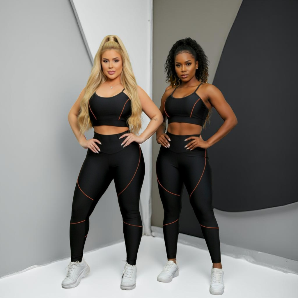 Conjunto Feminino Fitness Para Academia Com Bastante Elastano | Sem Transparência - Natália Barros