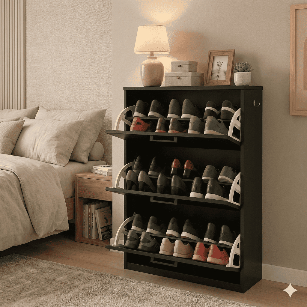 Sapateira Organizadora 3 Portas Sistema Basculante Para 20 Pares De Sapatos Quarto E Hall De Entrada em Oferta na Shopee