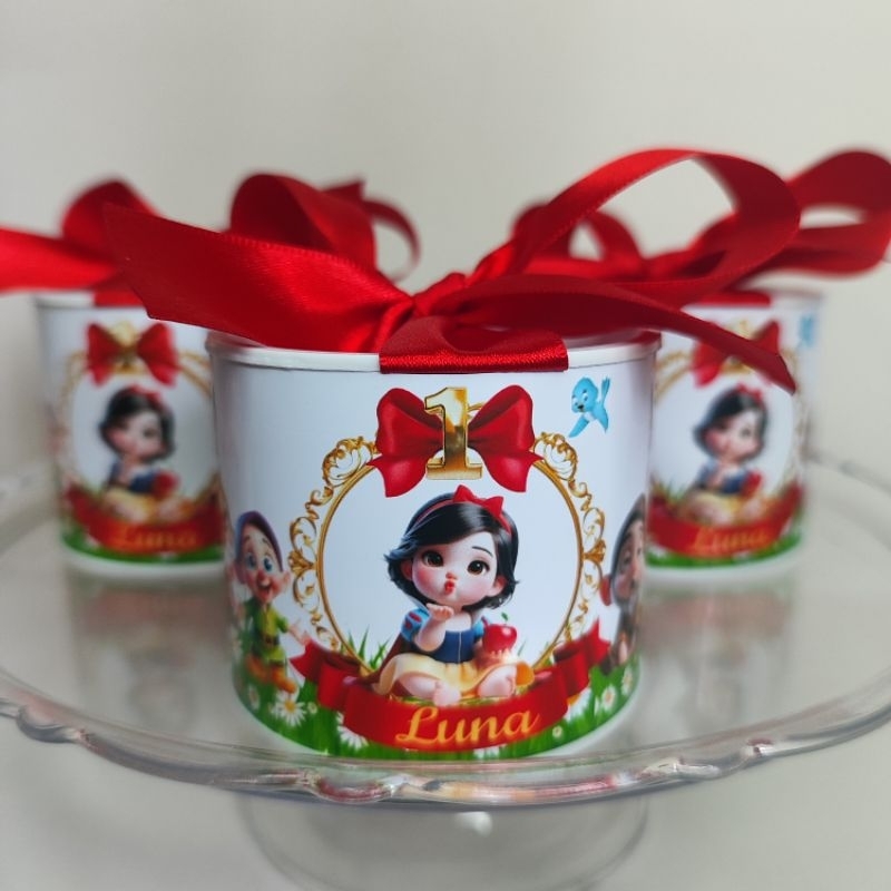 Kit tubolatas Personalizadas 5x6 BRANCA DE NEVE CUTE-Lembrancinhas/Maternidade/Chá de bebê/Festa Infantil-DIVERSOS TEMAS