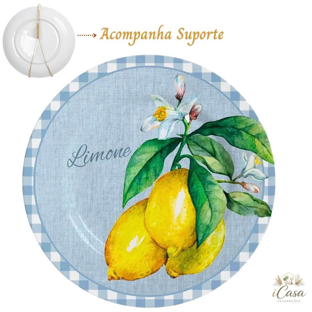 Detalhes do Prato de Parede Decorativo Porcelana Cerâmica Acompanha Suporte Vários Modelos e Tamanhos