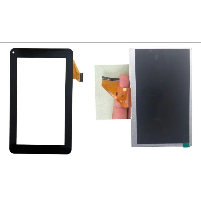 lcd e touch para tablet multilaser m7 wifi com componentes  no flex modelo ML s02s ML s04s