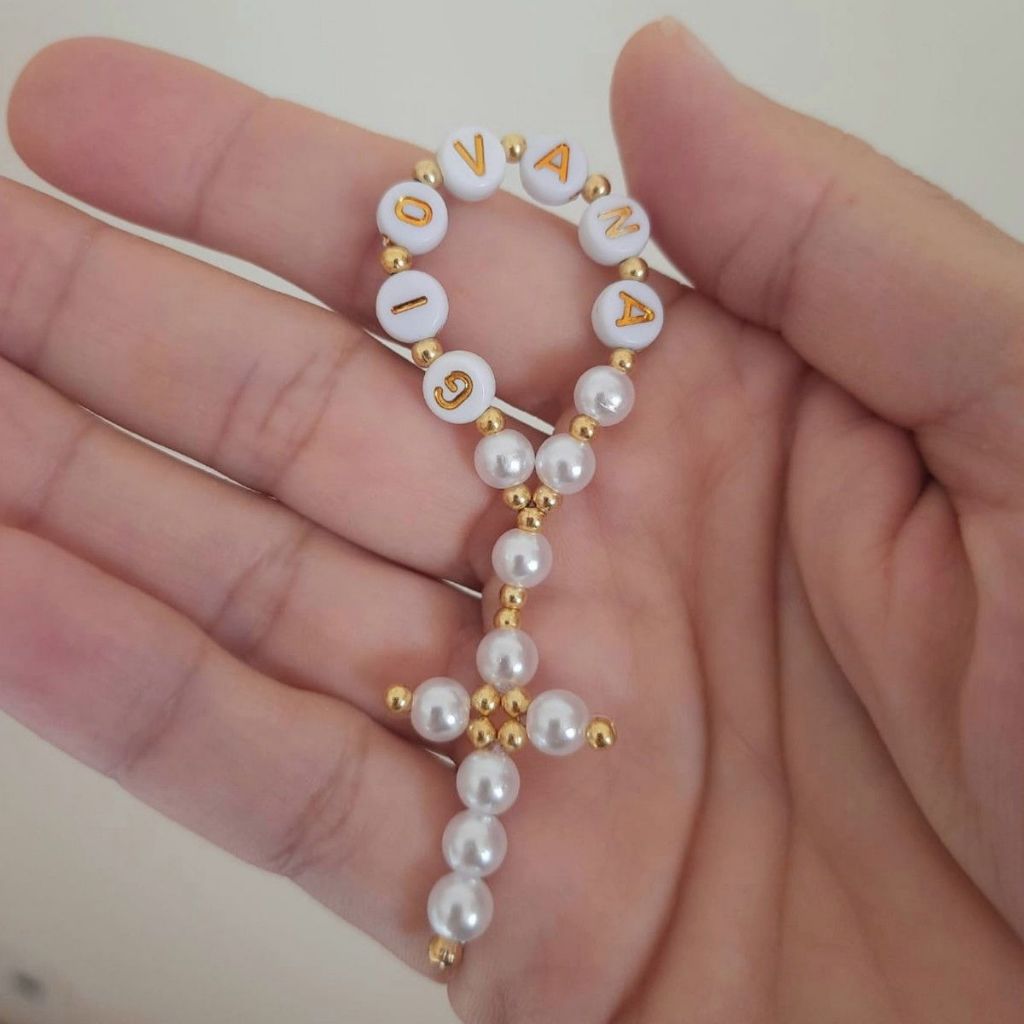 Mini terço Personalizado lembrancinha / batizado / nascimento/ eucaristia