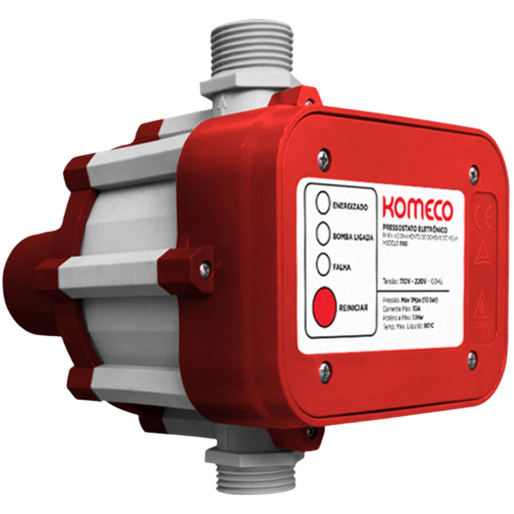 Pressostato Automático 10bar 1100w IP65 PS1100 (Bivolt) - Komeco em Oferta na Shopee