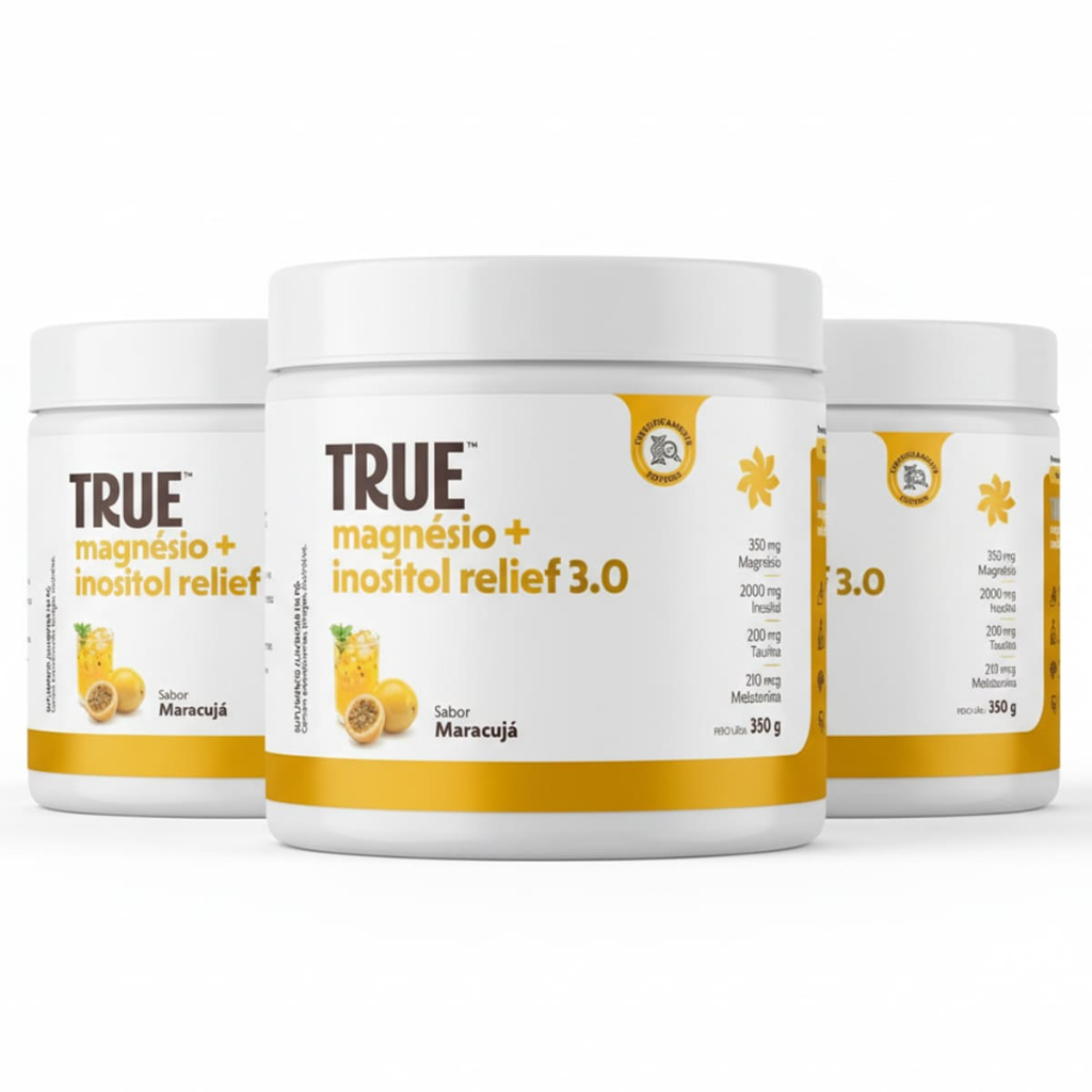 Magnésio + Inositol Relief 3.0 Maracujá 3 X 350g True Source