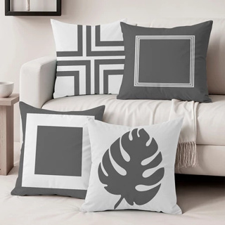 4 Capas Para Almofadas Perfeito para Decoração de Quarto e Sala com Zíper em Oferta na Shopee