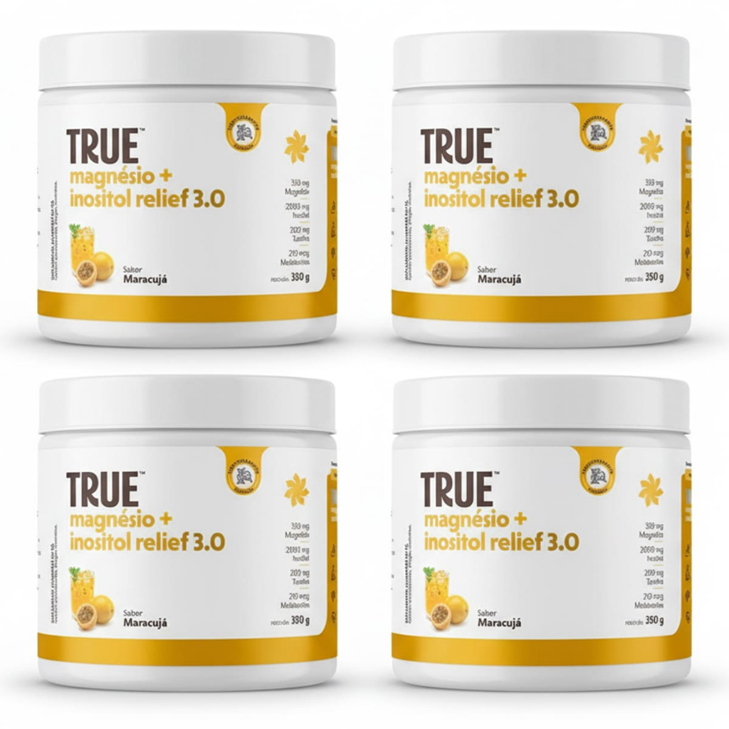Magnésio + Inositol Relief 3.0 Maracujá 4 X 350g True Source