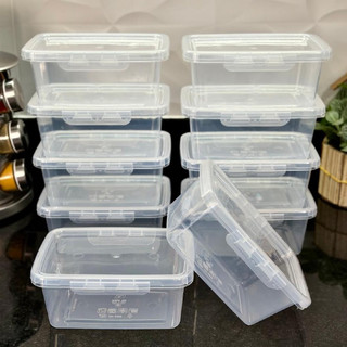 Kit 10 Marmita Potes 900ml com Travas Laterais BPA FREE - Alimentos organizadores de congelador