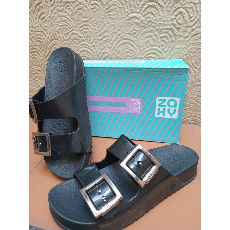 Sandália Zaxy Partner Birken Feminina Slide Com Fivela Original