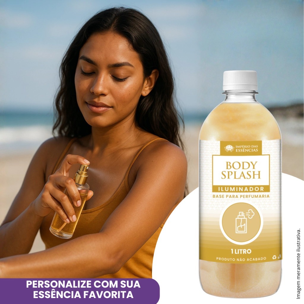 Base Perfumaria Body Splash Suspensivo Dourado Iluminador(1l)