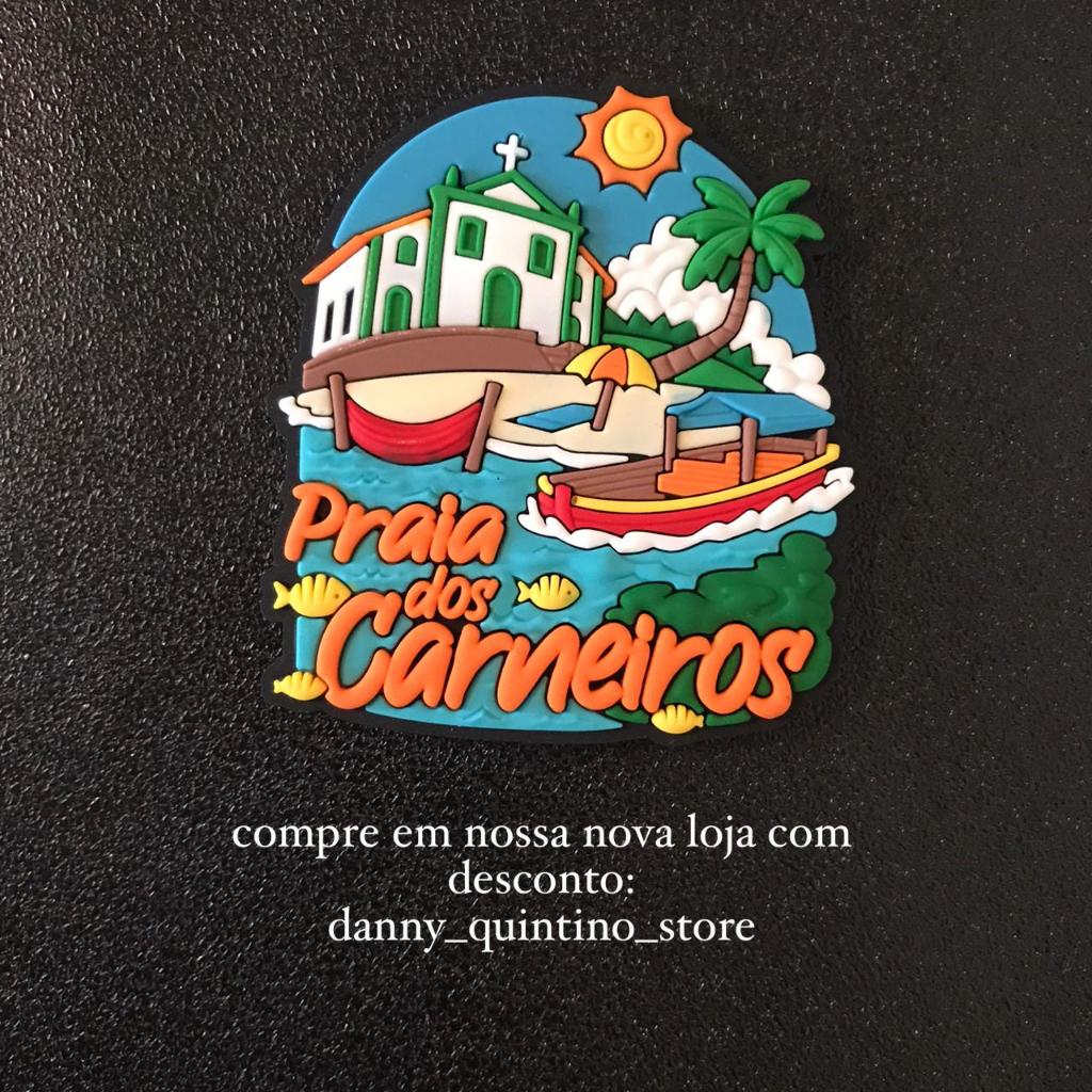 Ímã de geladeira emborrachado - Praia dos Carneiros/PE em Oferta na Shopee