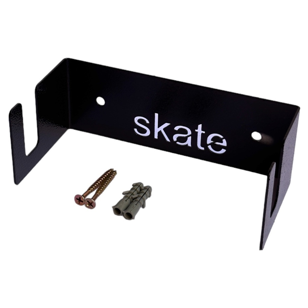 Suporte Skate Horizontal De Parede Reforçado Preto Promocao