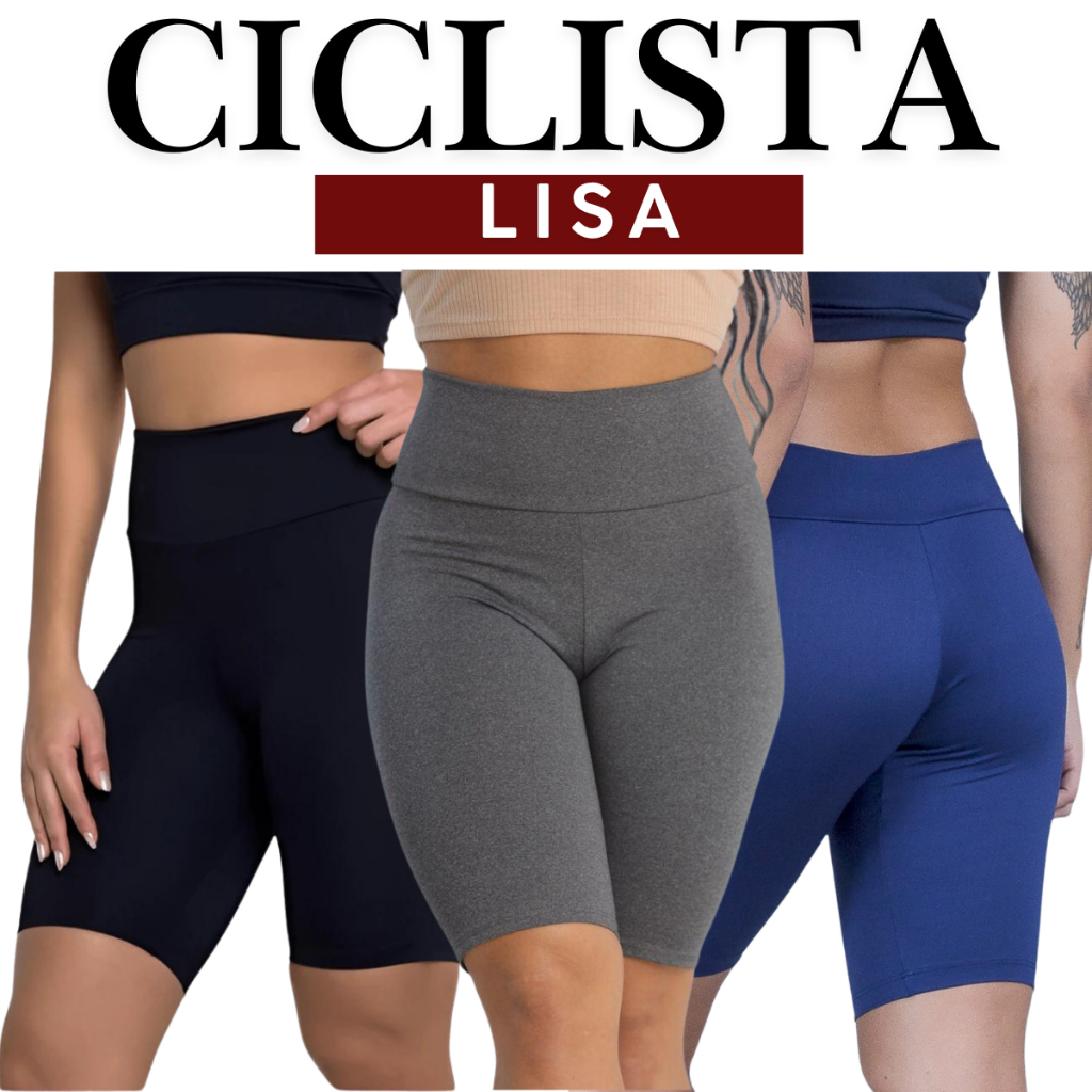 KIT 5 Bermuda feminina academia fitness Shorts ciclista  Cintura alta