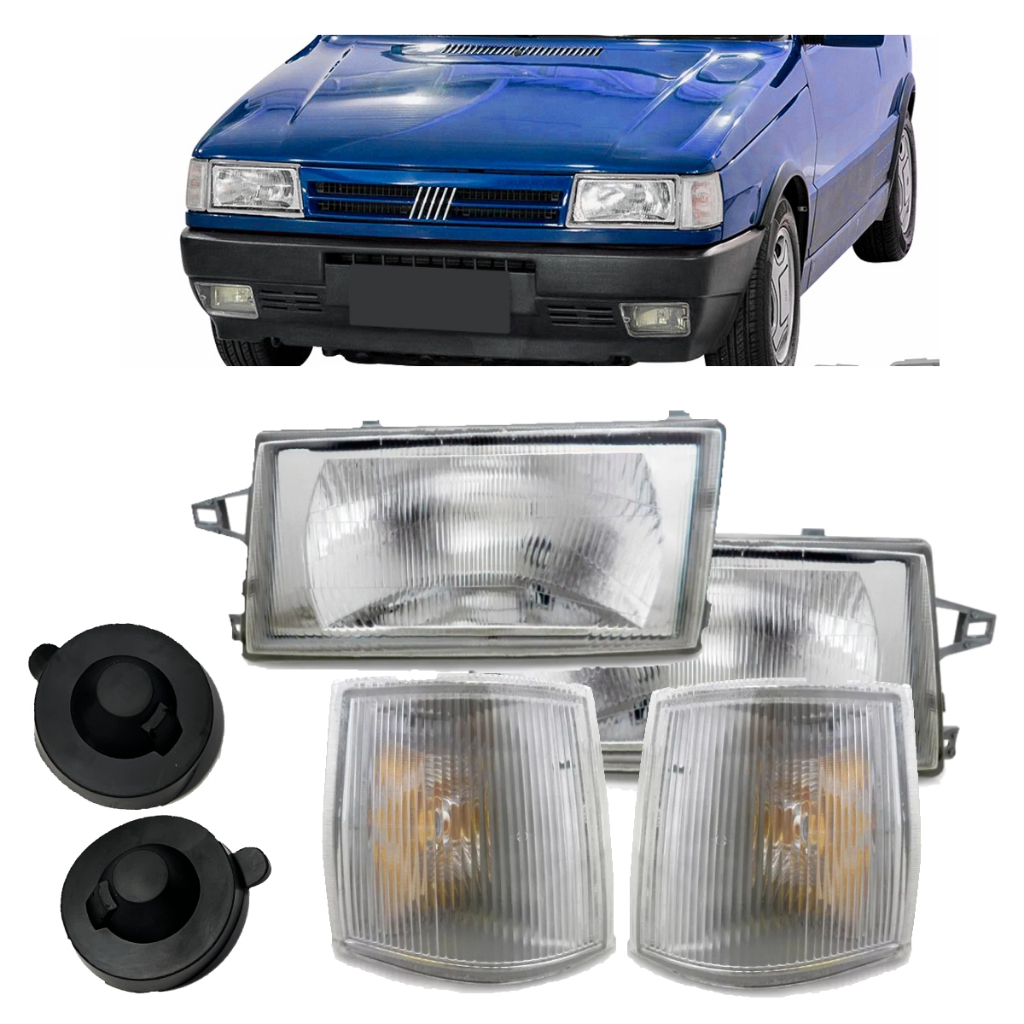 Par Farol VIDRO + Pisca Uno 91 A 96 97 98 99 2000 A 2003 Kit em Oferta na Shopee