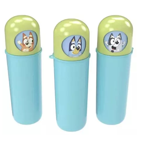 Porta Escova Dente Dental Ludico Bluey Estojo Escolar Lancheira Passeio Plasútil Infantil Escola