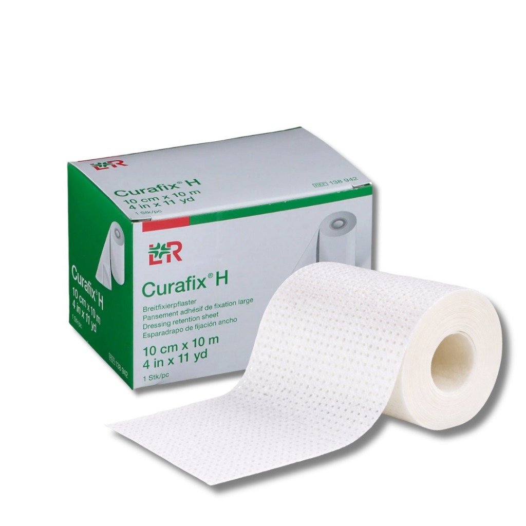 Curafix H 10cm x 10 metros Curativo Adesivo Fixador De Dispositivos Fita Hipoalergênica Lohmann&Rauscher
