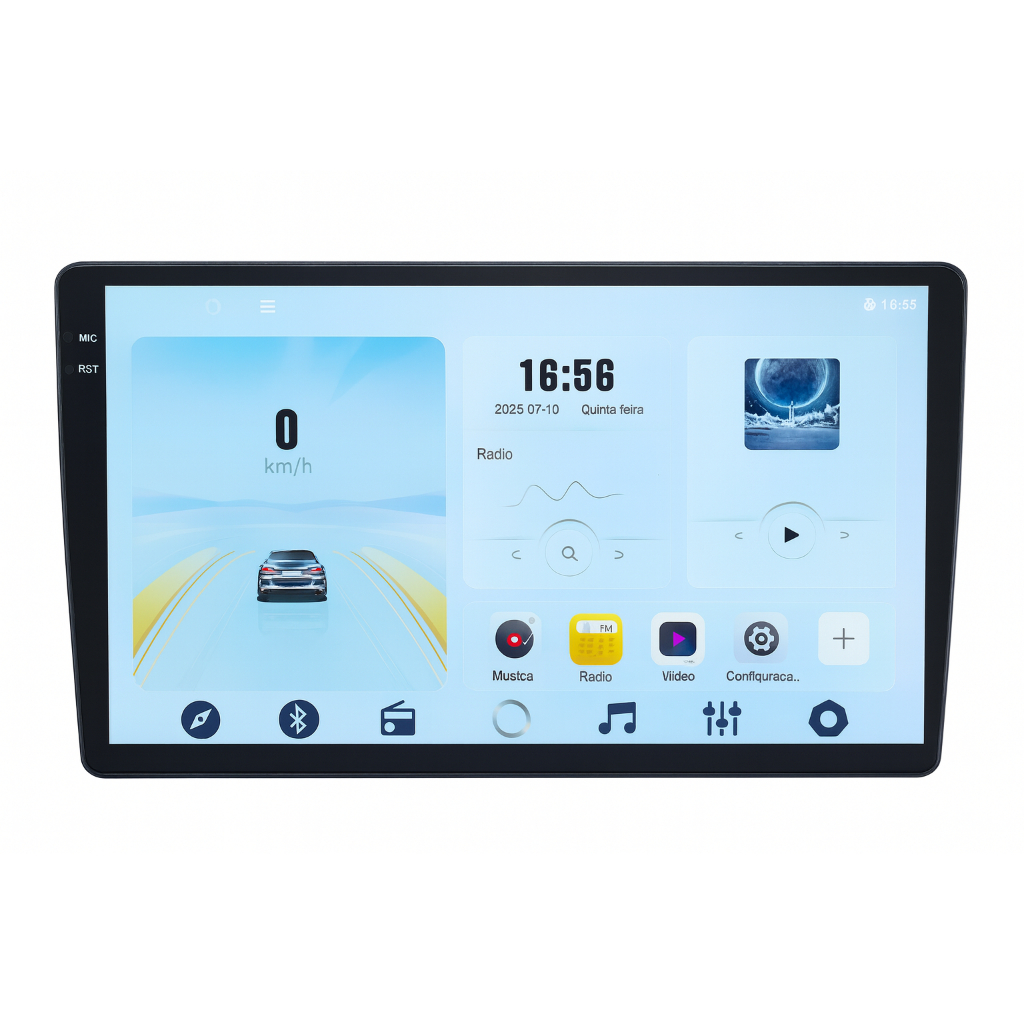 Multimidia CASKA NAVPRO 9p 4/64 Octacore Carplay Qled +4g Android auto & AppleCarPlay