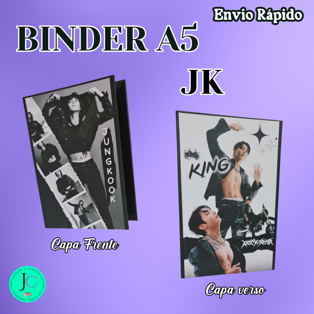 Album Binder A6 Personalizado Jungkook Bts - Kpop + Chaveiro