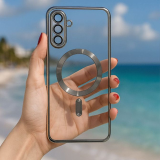 Capinha Transparente com Indução Magnética Proteção Na Câmera Samsung S24/S25/FE/PLUS/ULTRA/A07/A17 em Oferta na Shopee
