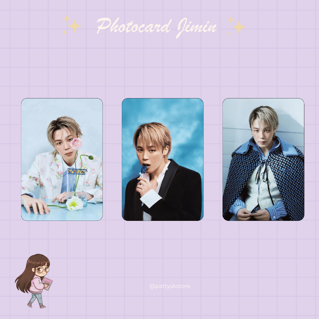 Kit 10 Photocards Jimin BTS - Coleção Revista vogue  K-pop Fanmade
