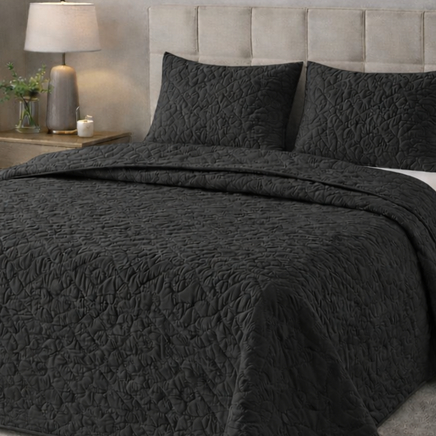 Kit Cobre Leito 3 Peças Ultrassônico Matelado Casal Padrão, Queen, King Size e Solteiro 2Pçs