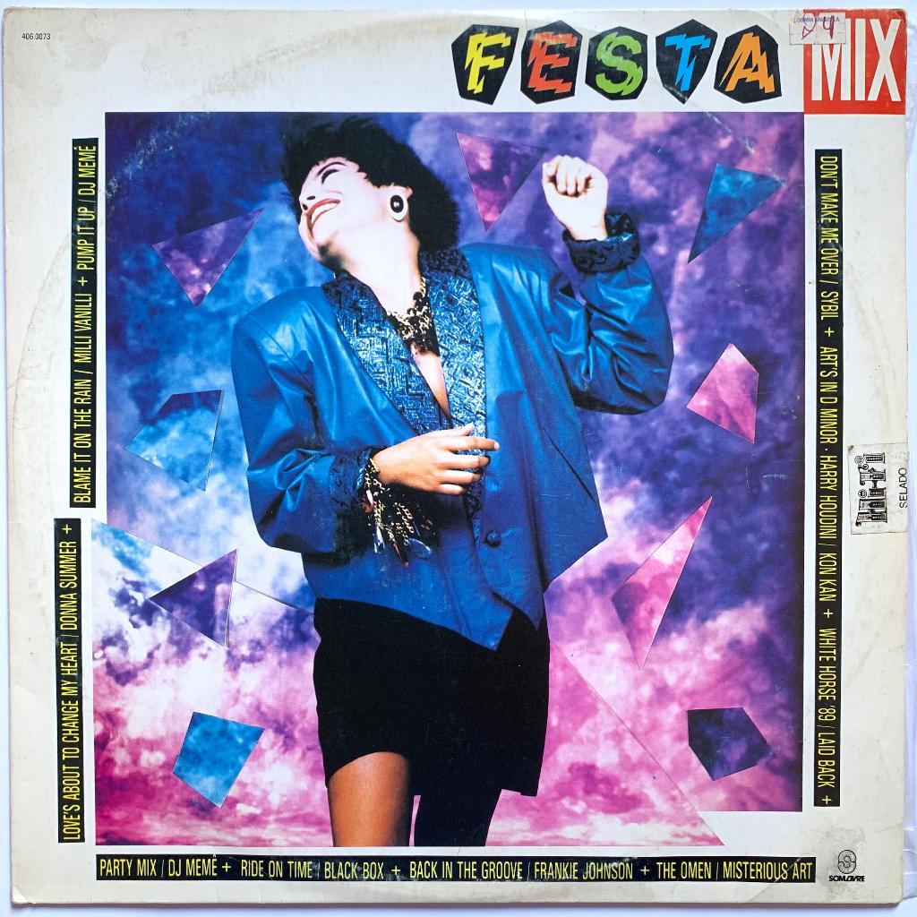 Disco de Vinil LP - Festa Mix 1 - 1990