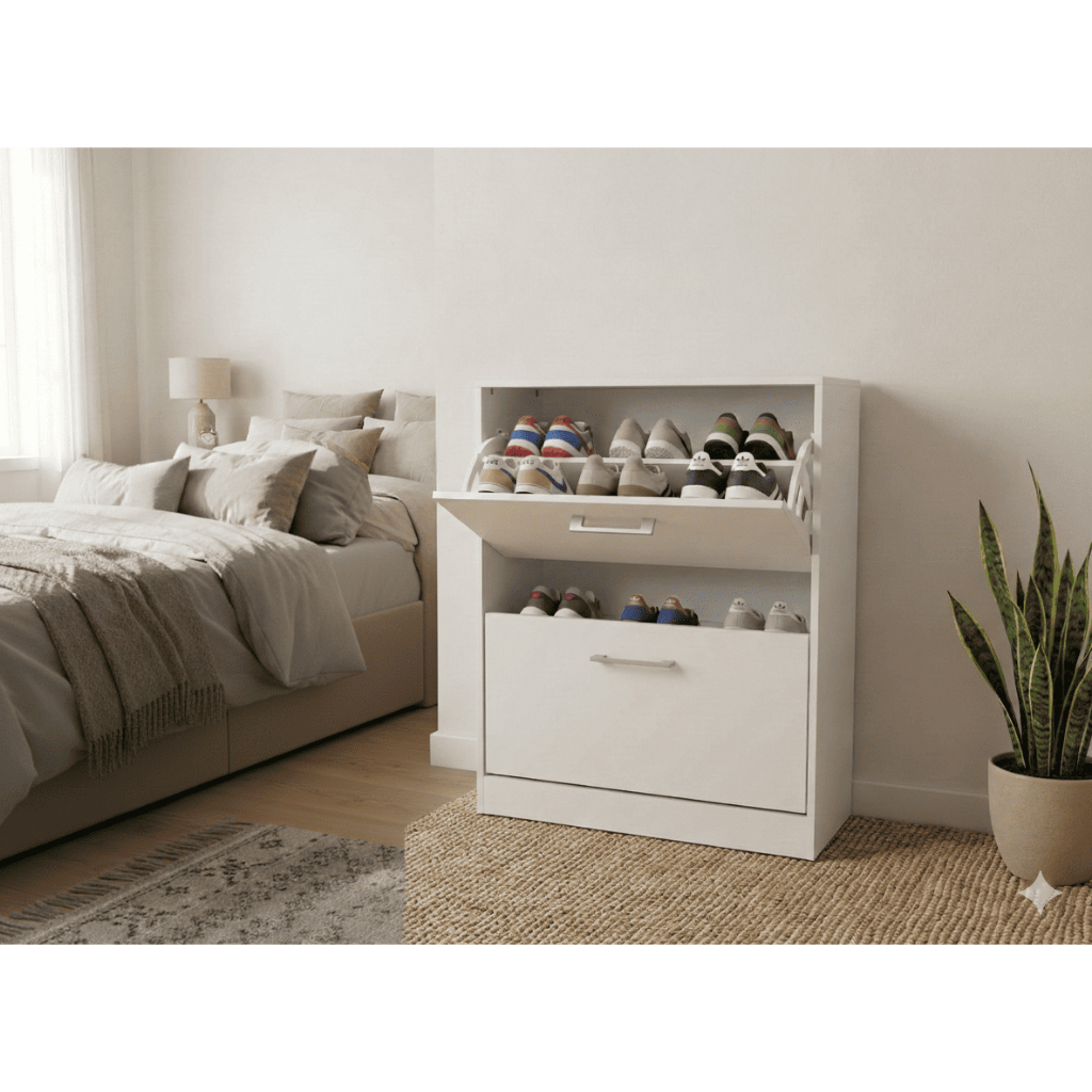 Armário Sapateira Slim Vertical 2 Portas Basculantes Multiuso Para Sapatos E Tênis Quarto Pequeno em Oferta na Shopee