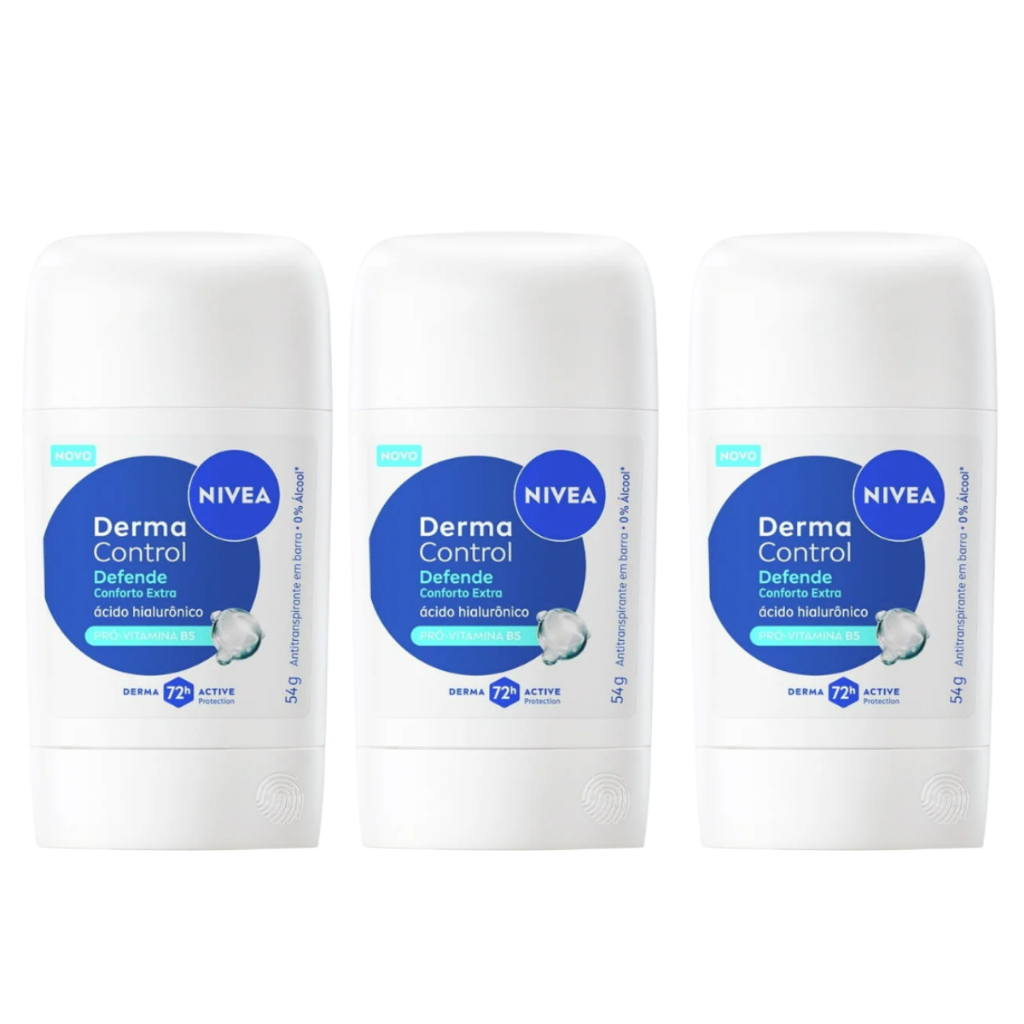 Kit Desodorante Nivea Clinical Gel Stick Feminino Derma Control 54g em Oferta na Shopee