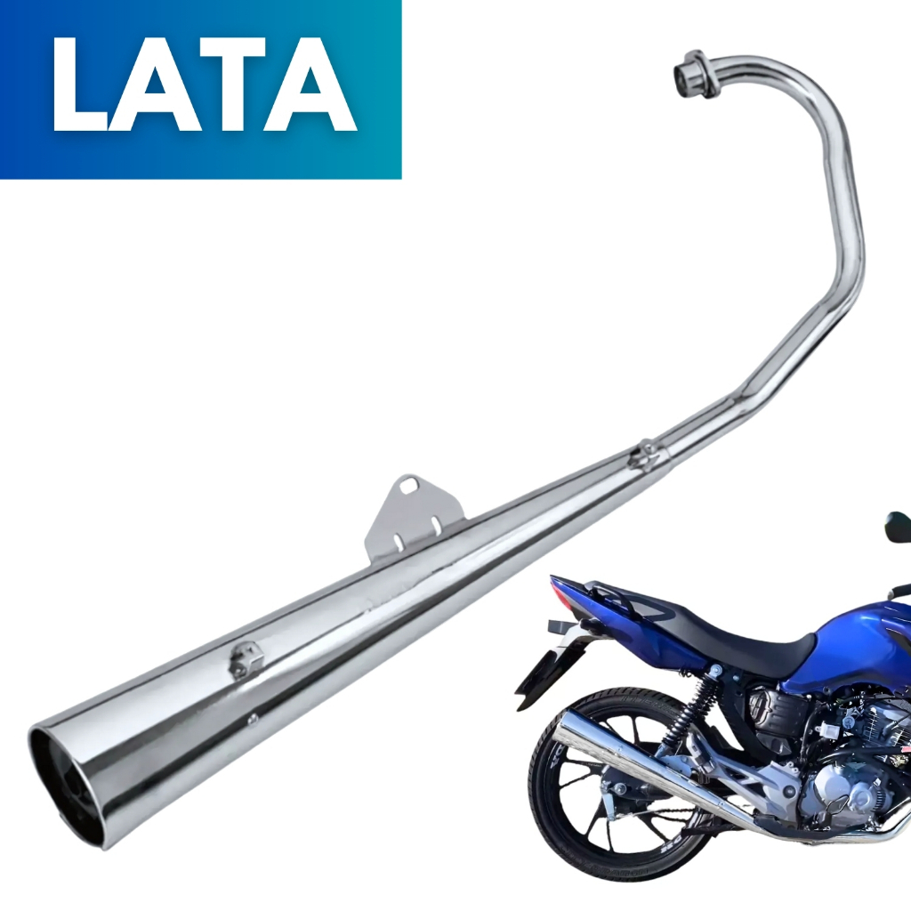 Escapamento Estralador Lata Titan Fan Start Cargo 160 2016 até 2024 Cromado em Oferta na Shopee