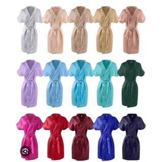 ROBE DE CETIM COM ELASTANO SEM BORDADO em Oferta na Shopee