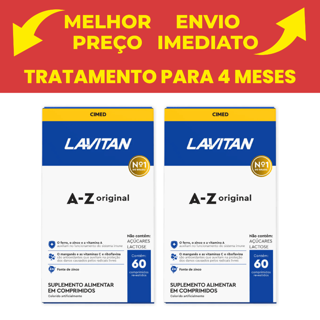 Kit com 2 Unidades - Lavitan A-z Cimed C/60 Cpr