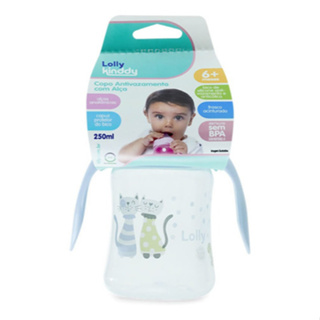 Copo Antivazamento C/alça Zoo 250ml Azul em Oferta na Shopee