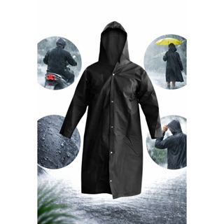 Capa De Chuva Impermeável Forrado Com Capuz Epi Preto em Oferta na Shopee