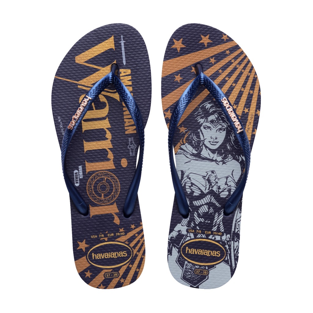 Chinelo Havaianas Feminino Slim Heroínas Mulher Maravilha Coleção 2025