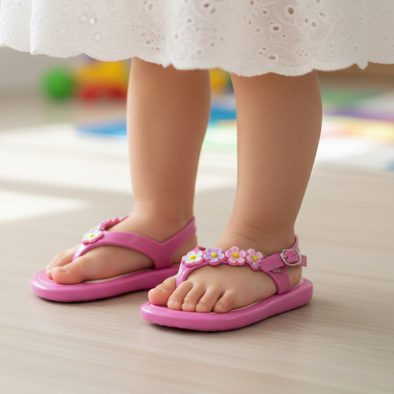 Sandália Infantil Delicada com Detalhes Encantadores