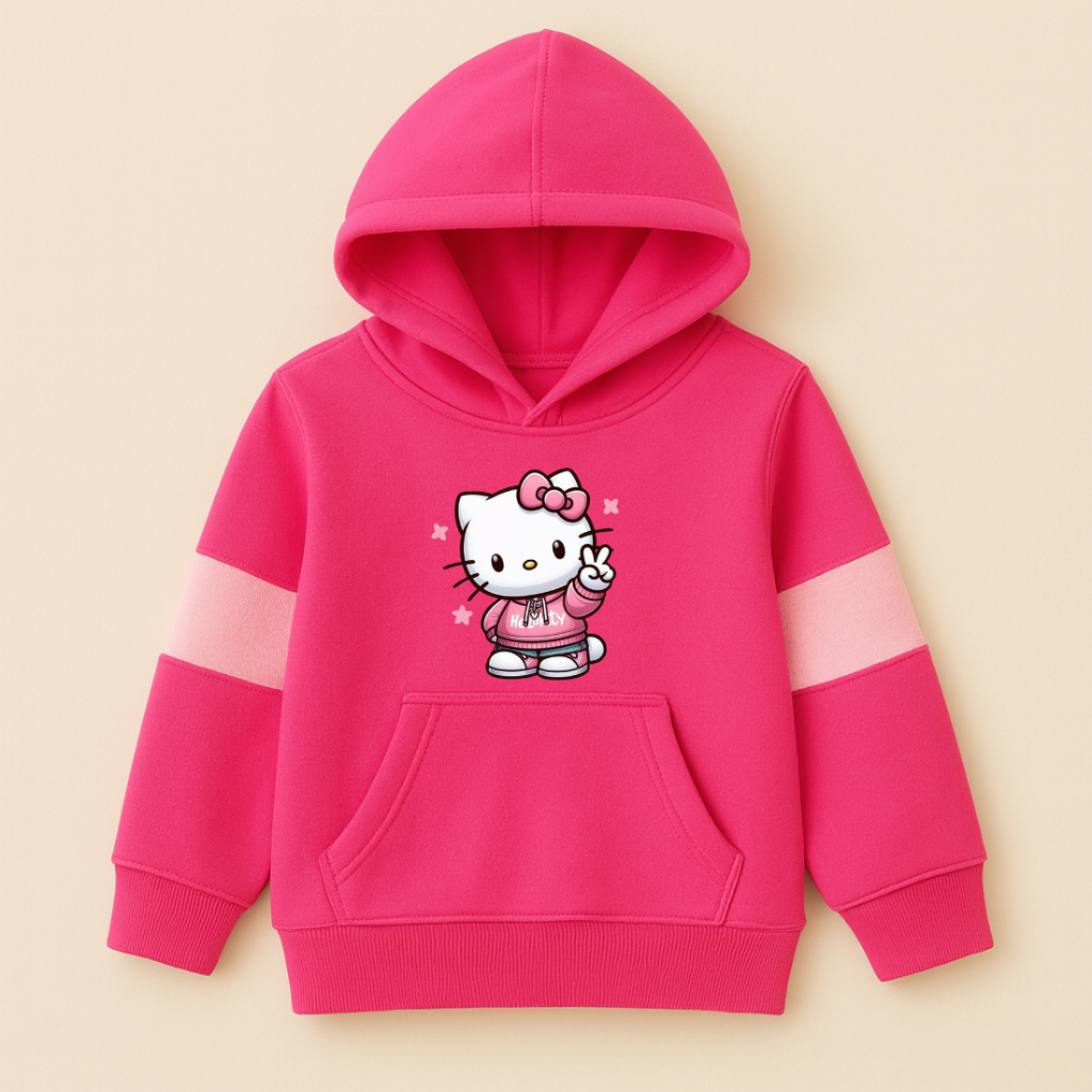 Moletom Infantil Canguru Capuz Menina Inverno Quentinho Hello Kitty