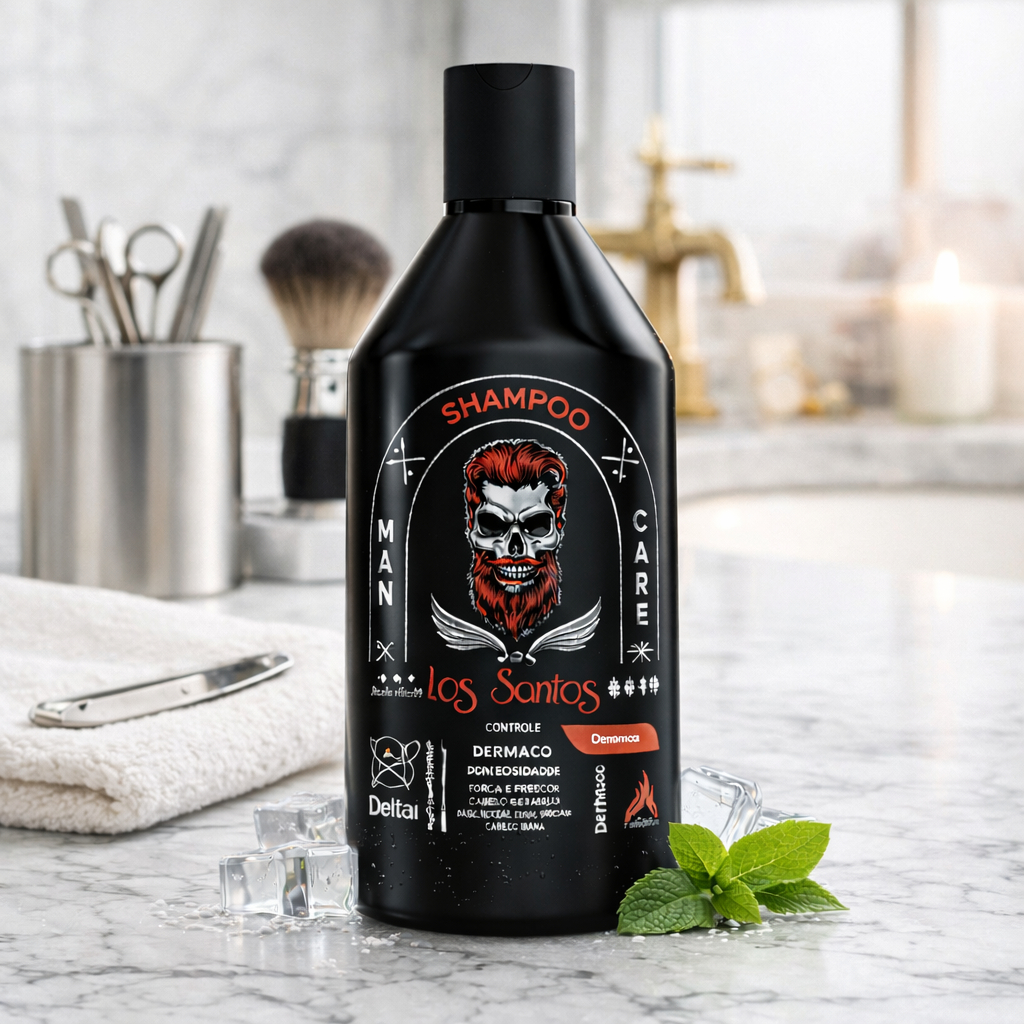 Shampoo de crescimento Para  Barba Mino Biotina 250 ml  Linha masculina Detra Los Santos Barbearia