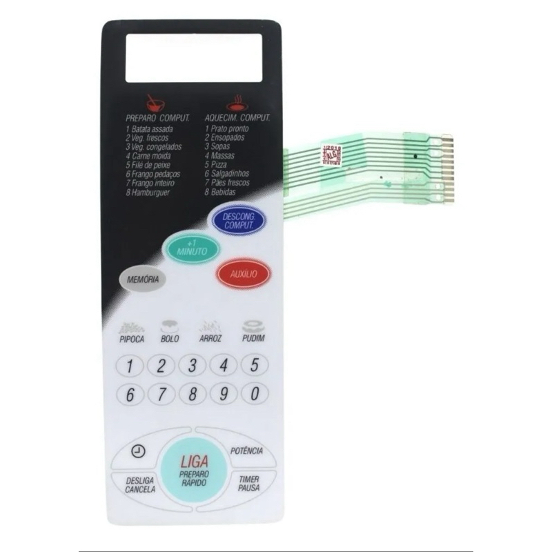 Membrana Teclado Microondas SHARP RB 4B 58 (22cm/altura x 7,8cm/base).
