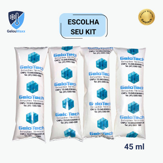 KIT GELO EM GEL FLEXÍVEL REUTILIZÁVEL 45 ML -  GELOTECH SACHÊ ORIGINAL - PARA COOLERS, CAIXA TERMICA em Oferta na Shopee