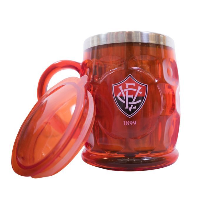 Caneca Térmica Com Tampa 500ml - Vitória -Produto Oficial Licenciado