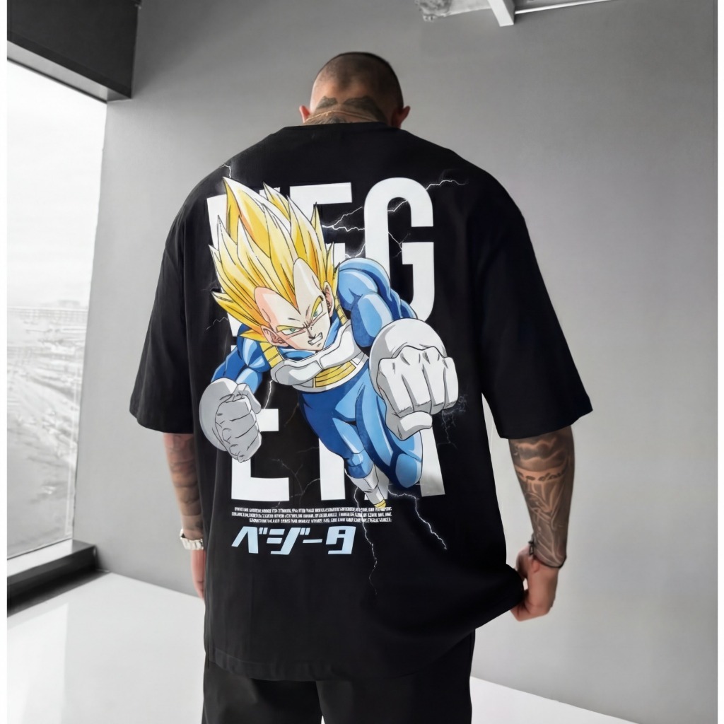 Camiseta Oversized Dragon BZ  Super Saiy Aftersoul Unissex Plus Size P ao G4 100% Algodão