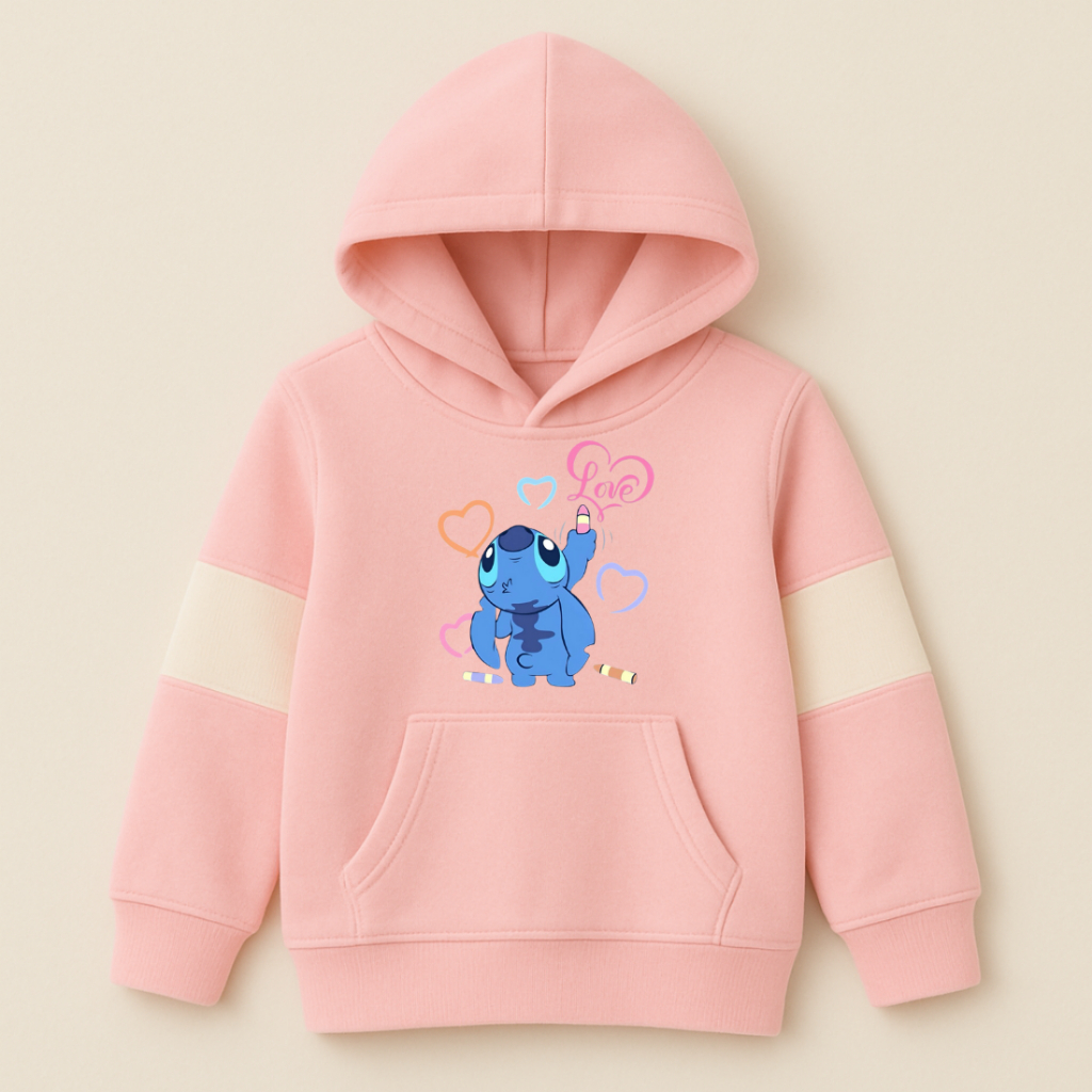 Casaco Moletom Infantil Stitch Lilo Menina Inverno Quentinho com Capuz e Bolso em Oferta na Shopee