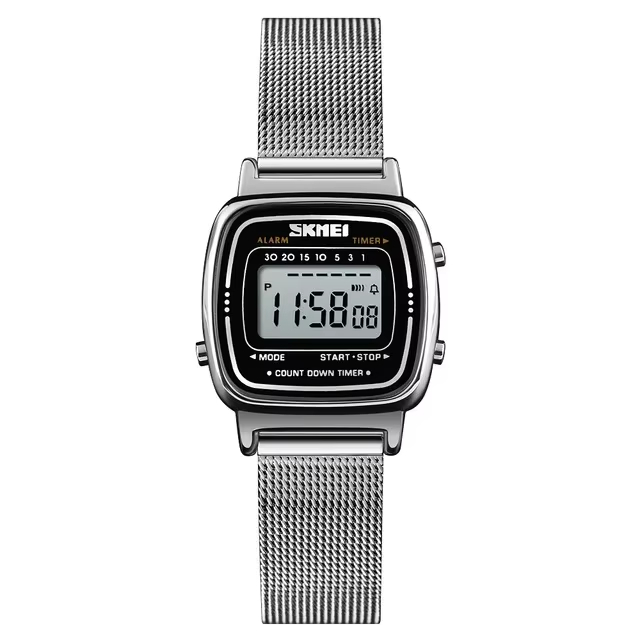 Skmei 1901 luxo pequeno mostrador digital relógio feminino senhoras calendário à prova dwaterproof água senhora esportes