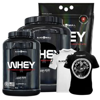 Whey Protein Black Skull 1.8kg Pote / Refil + Camiseta BOPE / Padrão em Oferta na Shopee