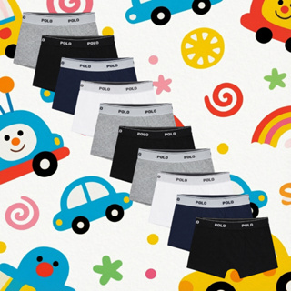 Kit 10 Cuecas Boxer Polo Cotton Infantil 100% Algodão Forro Duplo Meninos Premium em Oferta na Shopee