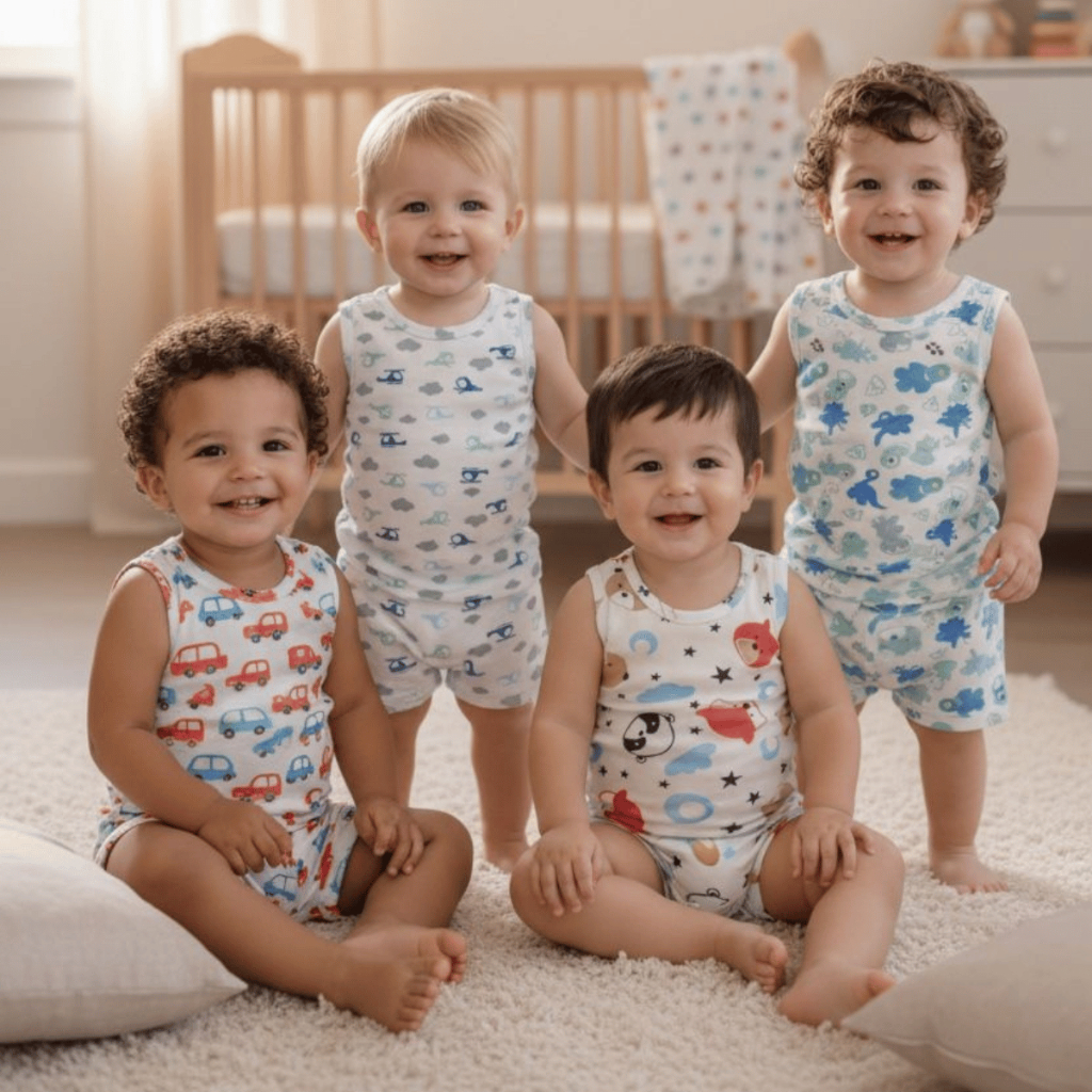 Kit Body Regata + Short Canelado 100% Algodão