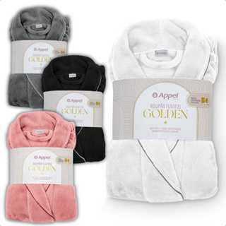 Roupão de Banho Flannel Unissex Adulto Golden Microfibra Masculino Feminino em Oferta na Shopee